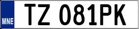 Trailer License Plate